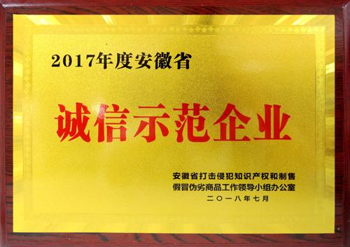 皖北煤電集團(tuán)榮獲2017年度“安徽省誠信示范企業(yè)”稱號(hào)